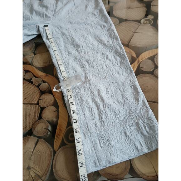 Robell Marie 07 Pull-on Slim Fit Pants Textured Capri Cropped Trouser US 10 - Picture 8 of 9